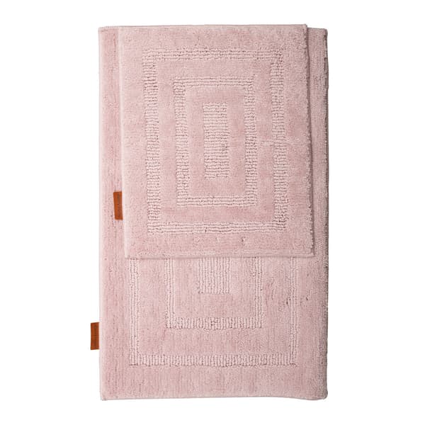 Badrumsmattor ROMANO 2 st 50x80cm+50x40cm, rosa