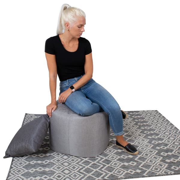 Pall Mitsu-Mitsu 55x55x45 cm grå tyg