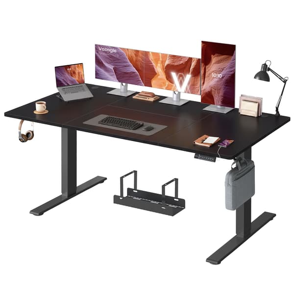 Højdejusterbart skrivebord med USB-C-port, 180 x 80 cm
