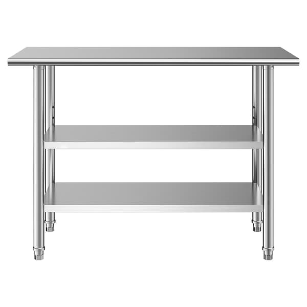 Arbejdsbord 61x122x86,4 cm Rustfrit Stål