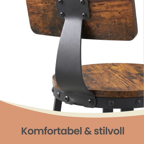 Barstol Set 54x99 cm Brun Metallram