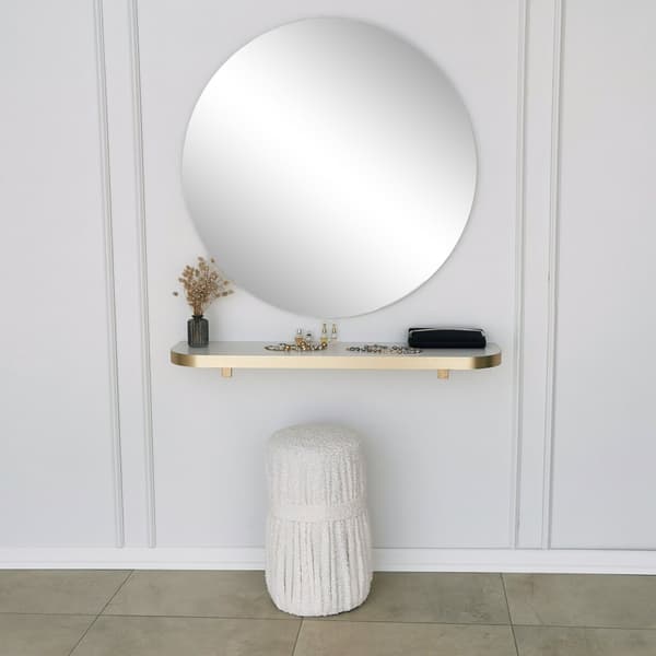 Vægspejl, kuldne, 90 cm, guldfarvet