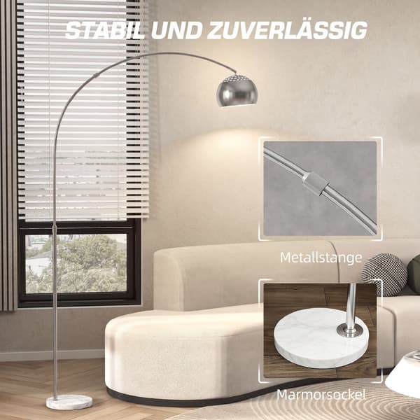 Gulvlampe 26x100x167 cm sølv