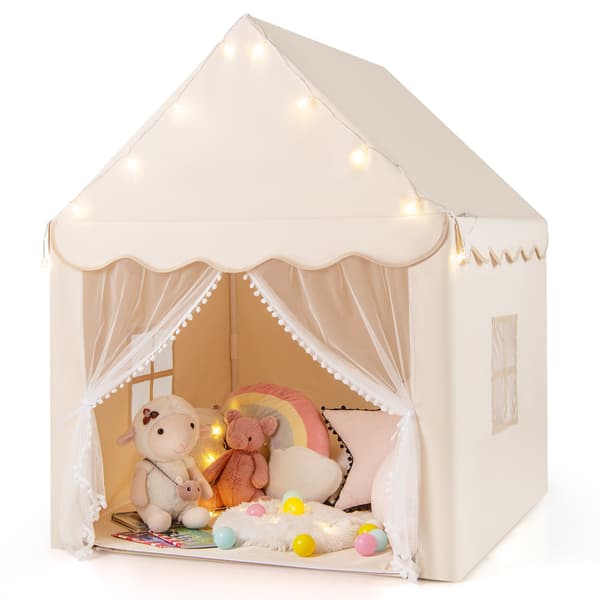 Barnlekstuga 105x121x136 cm Beige, polyester , Star