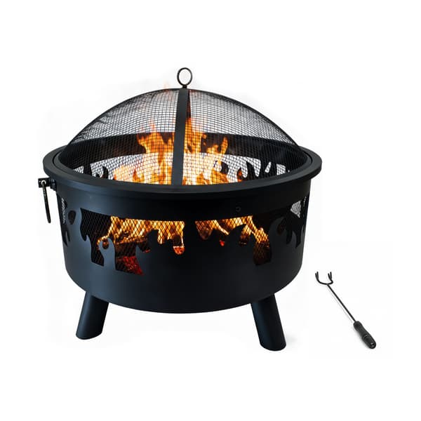 Fire Bowl 62x66 cm sort stål, Kodustaar
