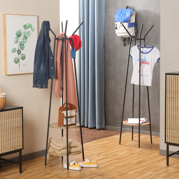 Vaateripustin 48x48x170 cm Rustiikkinen melamiini