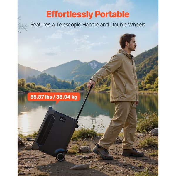 Bærbar Strømstation 609x294x457 mm Sort Batteri Backup