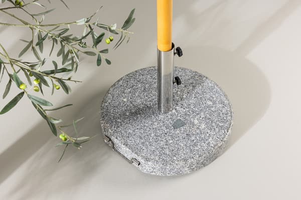 Parasolfod Granit Rustfrit Stål Grå