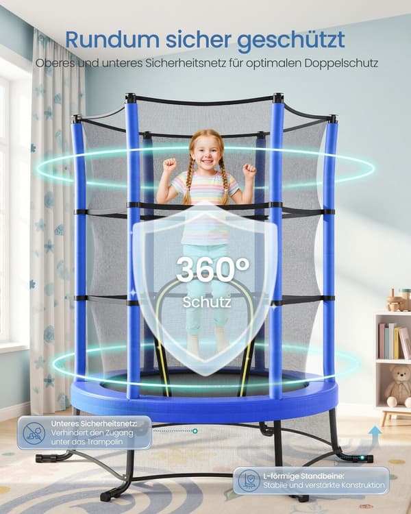 Barnstudsmatta, 174 cm med säkerhetsnät