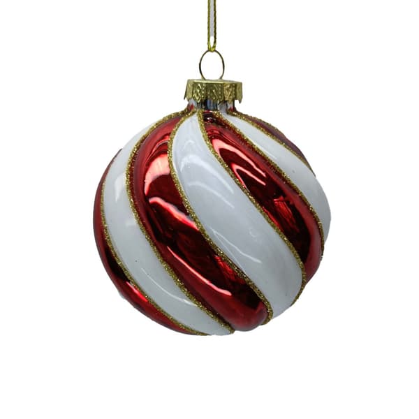 Juleophæng 8 cm Rødt Glas