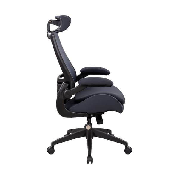 Kontorstol Danica 66x70x122–130 cm Mørkegrå/Sort