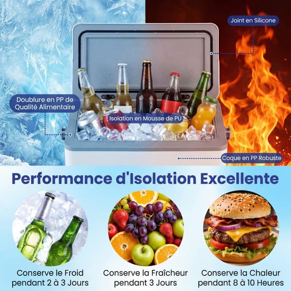 Rigid Cooler 12L 48,5x29x31,5 cm hvid