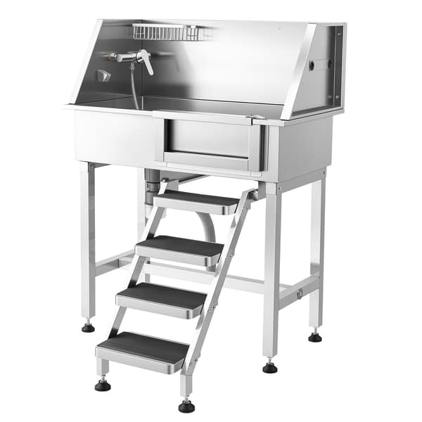 Hundevaskestation 87x49x112 cm Sølv Rustfrit Stål
