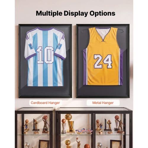 Jerseyram Displayväska 92,5x71,8x4 cm svart trä