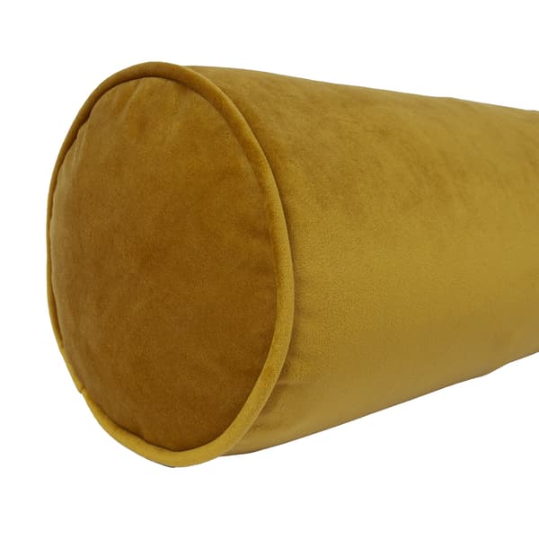 Pillow Roll 18x50 cm Senapsgul Sammetstyg