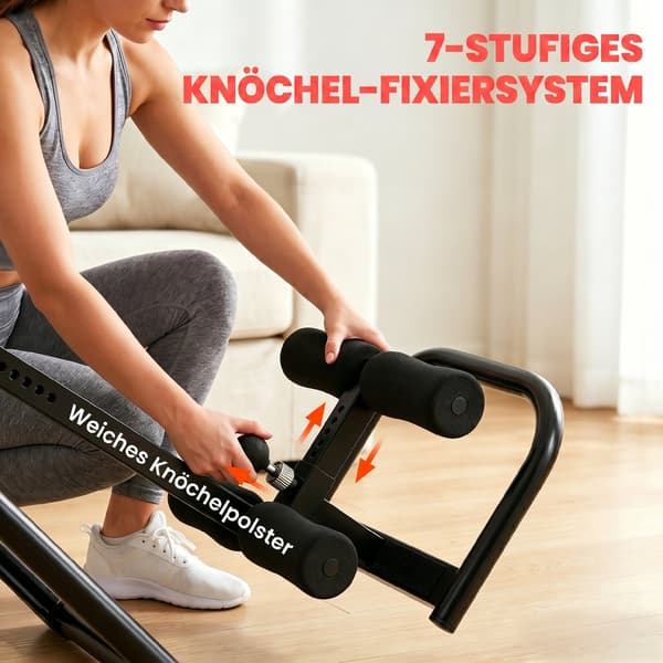 Inversion Table 3-i-1 med Push-Up og Pull-Up Barer 161x69x146 cm Sort Stål