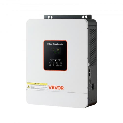 Hybrid solcelleinverter 3000W 24V DC til 230V AC Hvid