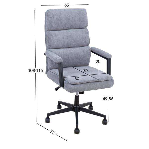 Kontorstol REMY 65x72x108-115 cm Grå