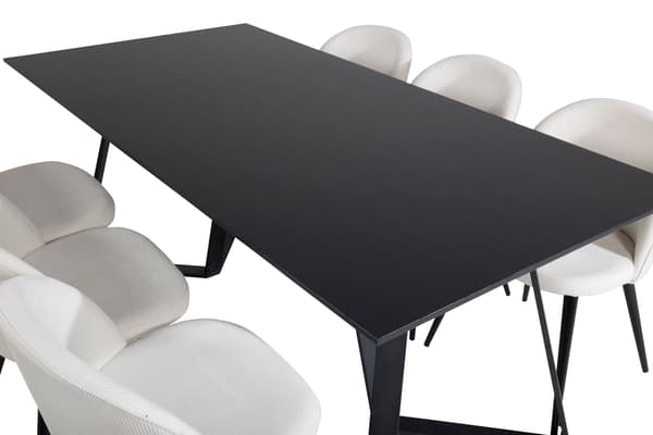 Spisebord og stol sæt Marina Beige Sort