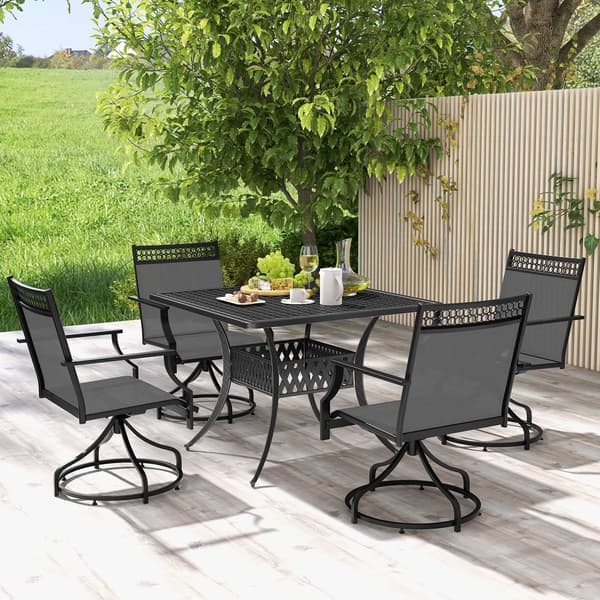 Terrasse Svingbare Spisestole, 65x61x90 cm, Grå , Star