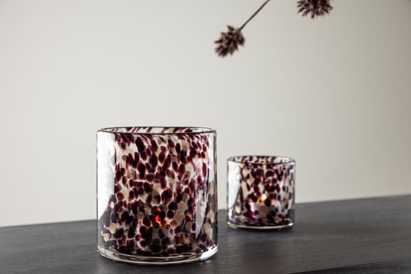 Lanterne Glora 12x12 cm Sort, glas