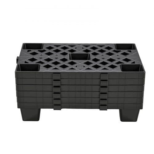 Plastpaller 6 stk 500x305x100 mm sort