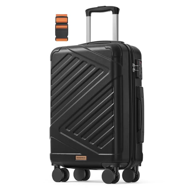 Hard Shell Kuffert, ABS Rejsetrolley med TSA-lås, 20 Tommer