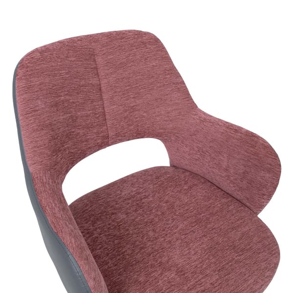 Kontorstol 57x62x82-88 cm Mørk Rosa Grå