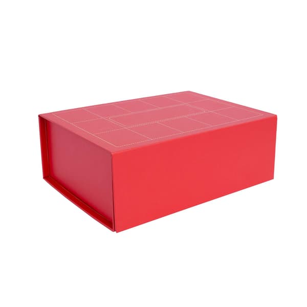 Papæske 20x14x7 cm Rød Foldbar Papkarton