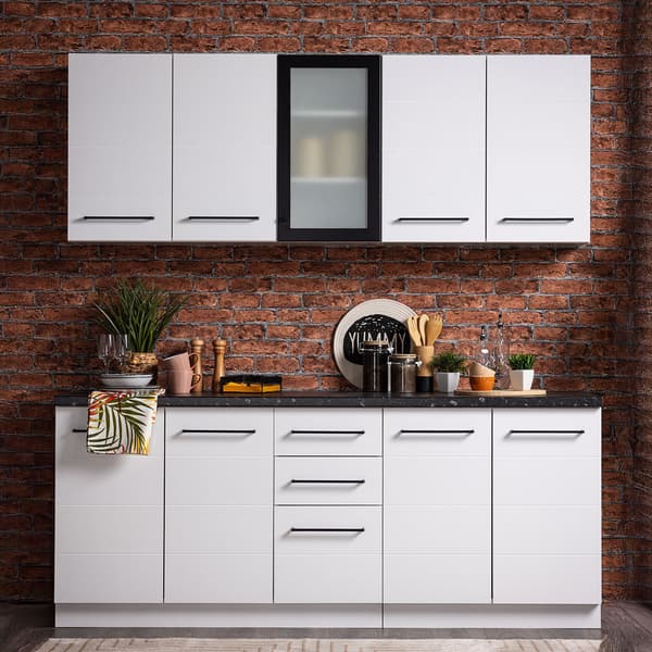 Køkkenelement, Home, 200x85x60 cm, Hvid, Opbevaring