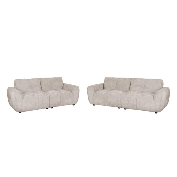 Sofa DAMALI 224x96x81 cm lys brun
