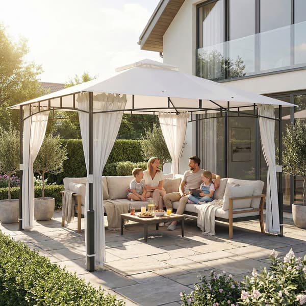 Pavillon 360x300x275 cm Sort Metal