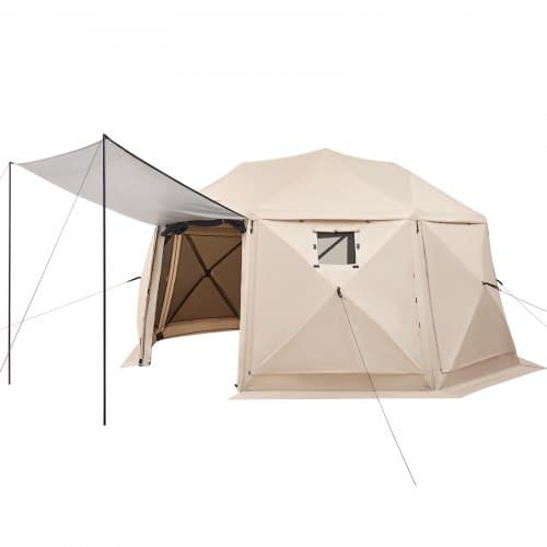 Puutarhapaviljonki hyttysverkolla, 4,57x4,57x2,26 m, beige