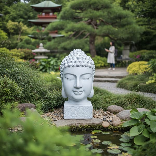 Buddha Hoved Statue 70 cm, Kodustaar