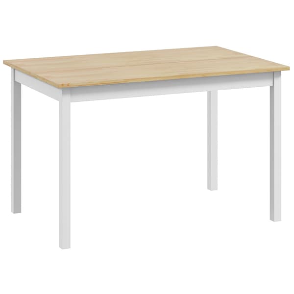 Matbord 120x75x75 cm naturvit/vit