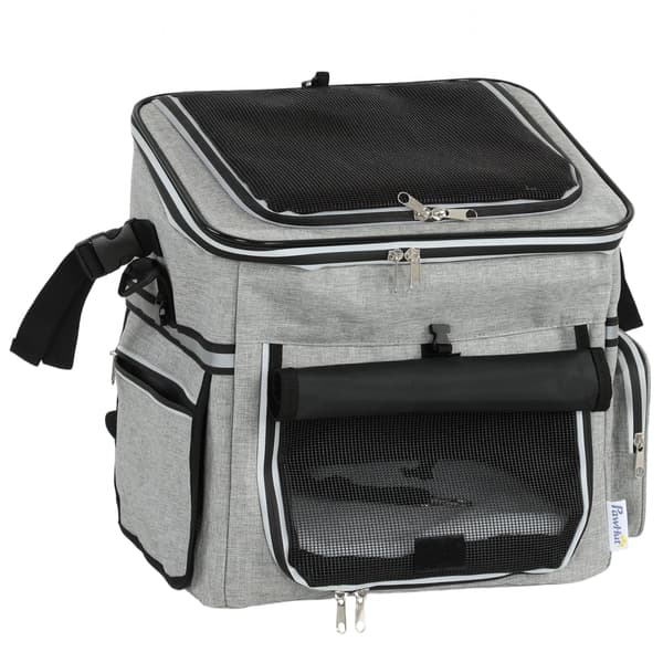 Hundecykelkurv 33x26x35 cm Lys Grå Polyester