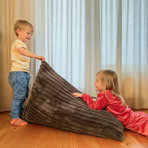 Säckstol 100x70x70 cm mörkgrå tyg