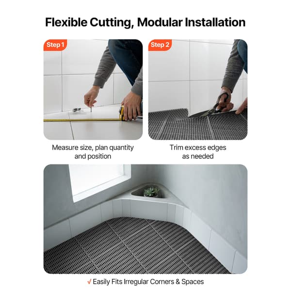 Drænplade 90x1500 cm Sort PVC