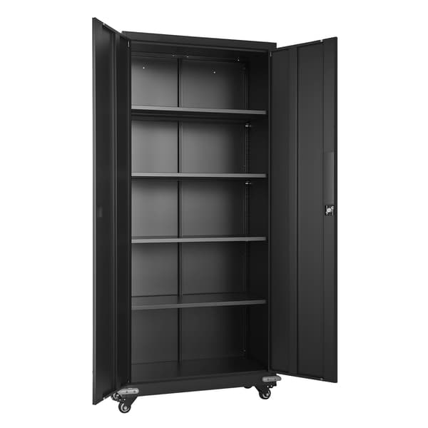 Opbevaringsskab 80x40x184,5 cm Sort Stål