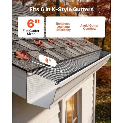 Gutter Guard 40-pack 36,58 m 152,4 mm pulverlackerat stål svart