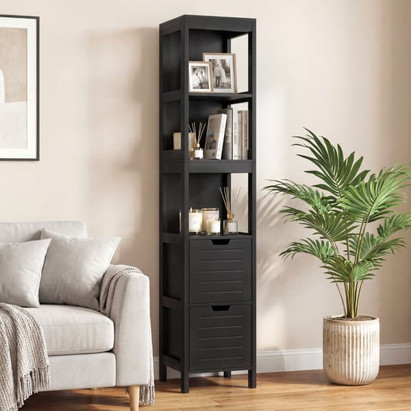 Badeværelsesskab, 30,5x30,5x145 cm, Sort, MDF , Star