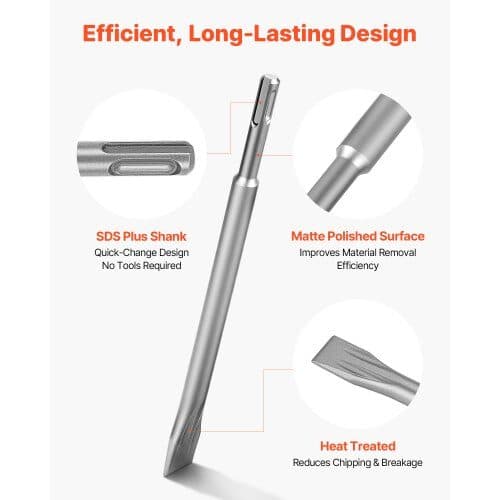SDS Plus Mejselset 3 delar 250x14 mm 40Cr legerat stål
