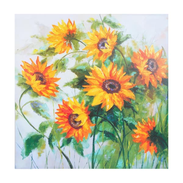 Väggkonst 60x60 cm Blandad Tryckt Canvas