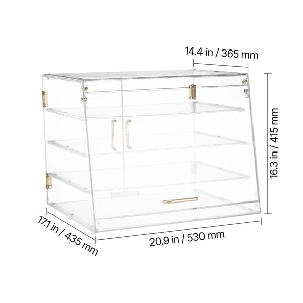 Bageridiskdisplay, 53x43,5x41,5 cm, Transparent, Akryl