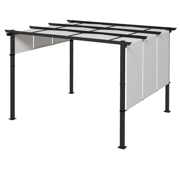 Pergola 357x296x235 cm Mörkgrå Polyester