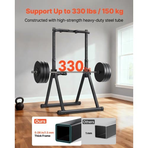 Pull Up Bar, 132x112,5x144-217 cm, Stål, Justerbar, Träningsutrustning