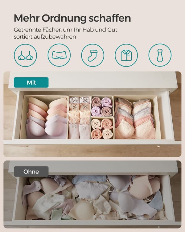 Förvaringsbox för Låda 12 Set sandbeige