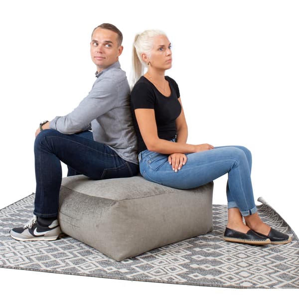 Pall Mitsu-Mitsu 80x80x30 cm ljusbrunt tyg