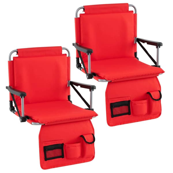 Stadium-istuimet 2 kpl 76x54x44 cm punainen