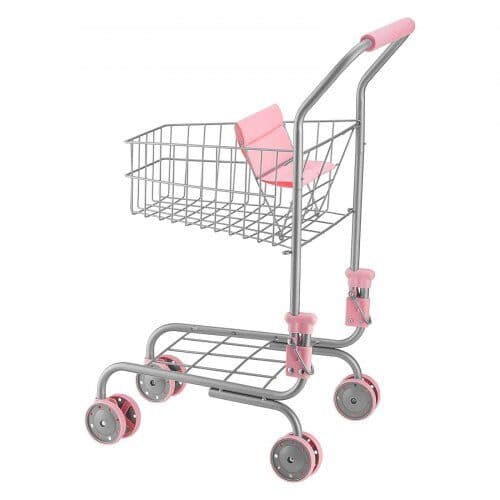 Barnens kundvagn med docka, 2 våningar, 6 L, rosa